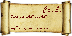 Csomay László névjegykártya