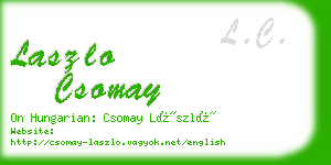 laszlo csomay business card